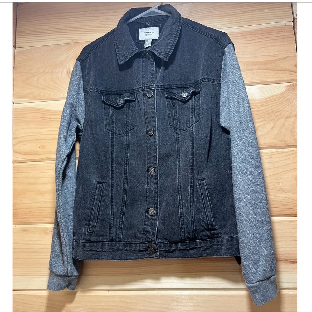 Forever 21 Denim Jacket With Removable Hood
